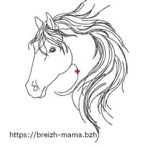 Motif Broderie T Te De Cheval Breizh Mama