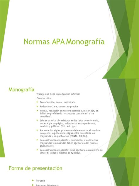 Normas Apa Monografía Publicación Libros