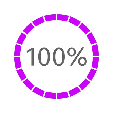 Premium Vector Percent Filled Round Loading Bar Progress Waiting