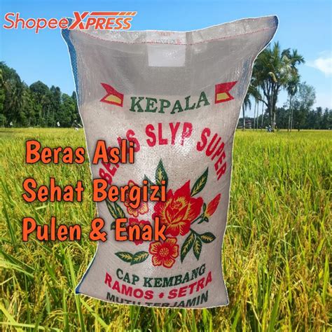 Jual Beras Slyp Super Cap Ramos Kembang Bunga Kg Pulen Shopee Indonesia