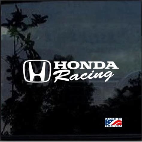 Honda Racing Window Decal Sticker Custom Made In The Usa Fast Shipping