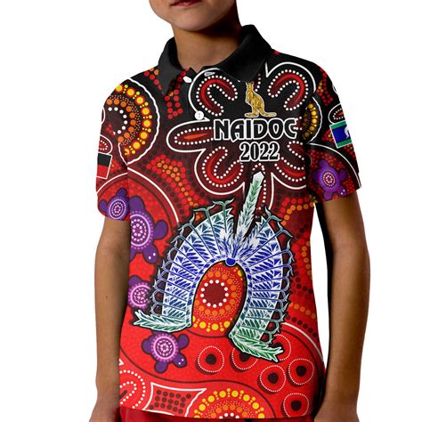 Australia Naidoc Week Polo Shirt Kid Australian Aboriginal Dhari