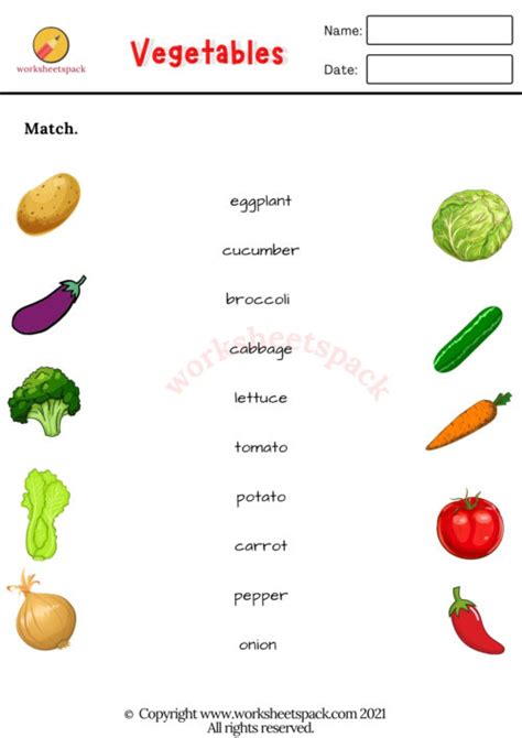 Vegetables Worksheets Printable And Online Worksheets Pack