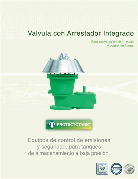 PDF Valvula Con Arrestador Protectotank NRF 172 PEMEX 2012