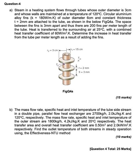 Solved Question 4 A Steam In A Heating System Flows Through