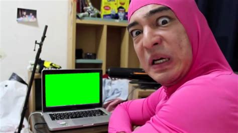 Green Screen Pink Guy Staring At Laptop Filthy Frank Youtube