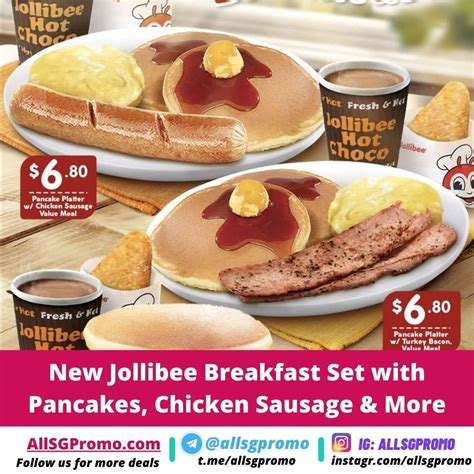 Jollibee launches new Breakfast Menu Set with Pancake Platter, Chicken Sausage & More