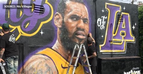 LABron James Mural Vandalized Restored With Minor Change Possibly