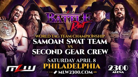 Mlw Battle Riot V Samoan Swat Team Defender N Los T Tulos Por Parejas