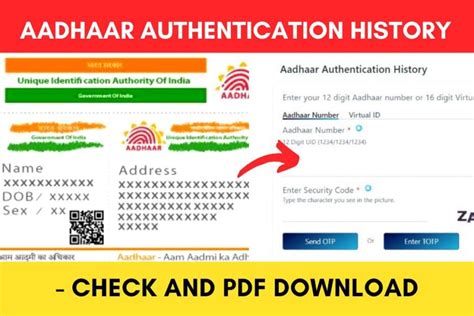 Aadhaar Authentication History How To Check And Download Pdf