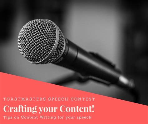 Crafting The Content For Your Toastmasters Speech Contest Speak To