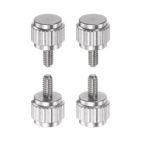 Uxcell Pcs Round Flat Head Knurled Thumb M X Mm Hand Clamping Threaded