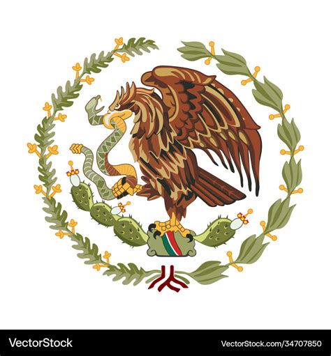 Mexico coat arms seal or national emblem Vector Image