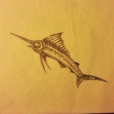 Marlin Tattoo Sketch By Ranz Line Art Tattoos Tattoo Sketches