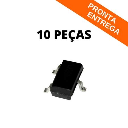 Kit 10 Peças Transistor Mosfet SI2323DS T1 GE3 SOT 23 3 SMD