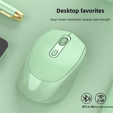 Wireless Silent Mouse Bluetooth 24g Dual Mode Mute Charging Portable