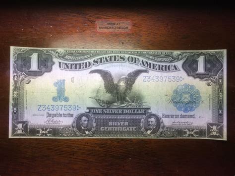 Black Eagle One Dollar Silver Certificate Large Size Note Bill