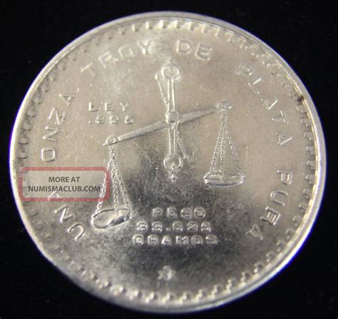 1978 Mexico Onza Plata Pura Mexico Casa De Moneda 92. 5 Silver Coin