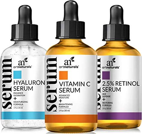 Artnaturals Anti Aging Set With Vitamin C Retinol And Hyaluronic Acid