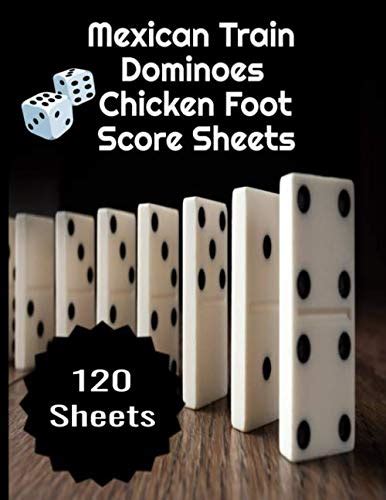 Mexican Train Dominoes Chicken Foot Score Sheets Domino Game