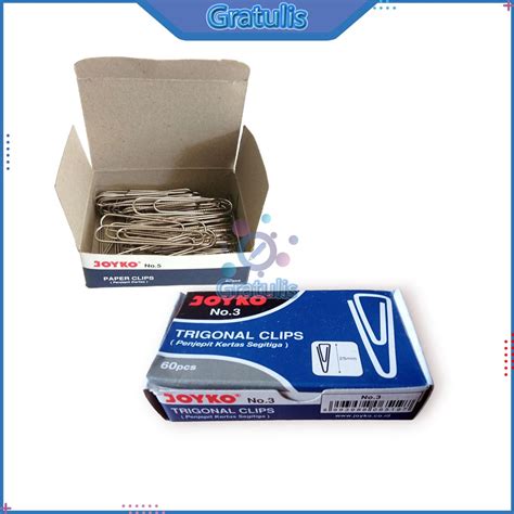 Jual Paper Clips Joyko Penjepit Kertas Besar No 5 Triagonal Clip