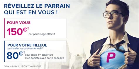 150 Euros Parrainage Filleul Boursorama Banque Septembre Octobre 2017