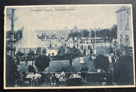 S Zoppot Danzig Real Picture Postcard Cover To Poznan Health Resort