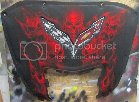 Custom Airbrushed Evil C Hood Liner Corvetteforum Chevrolet