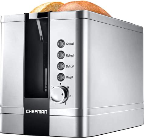 Chefman Tostadora Desplegable De Acero Inoxidable De Rebanadas Con