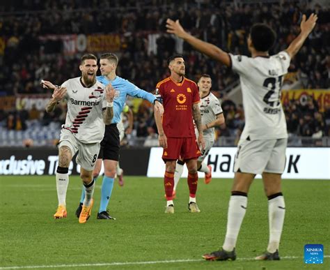 UEFA Europa League Semifinal 1st Leg Match Roma Vs Bayer 04