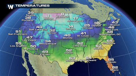 United States Temperature Map