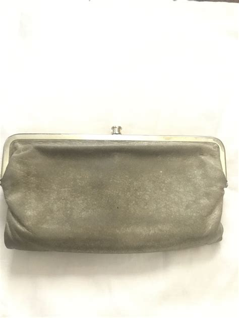 Hobo International Double Kiss Lock Leather Clutch Wa Gem