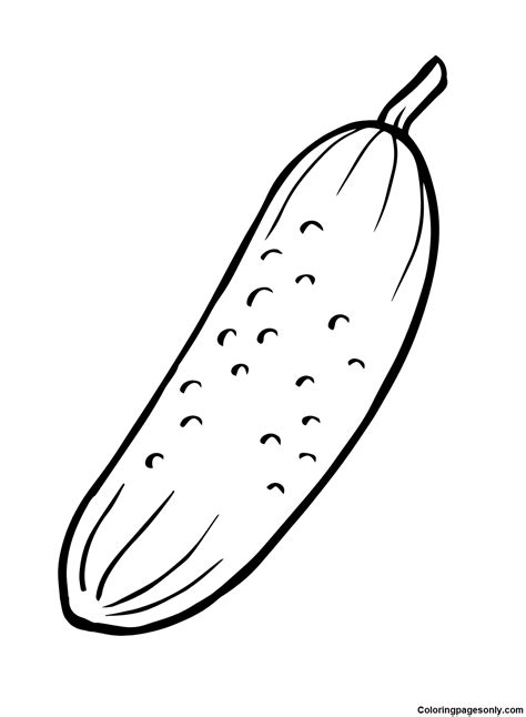 Cucumbers Printable Coloring Page Free Printable Coloring Pages