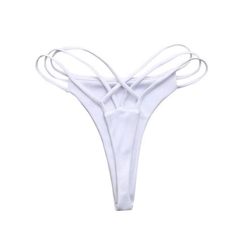 Sexy Bikini Bas Pour Femmes Élégant G string Cross sangle Culotte Femme
