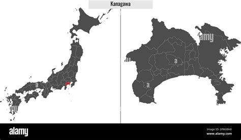 map of Kanagawa prefecture of Japan and location on Japanese map Stock Vector Image & Art - Alamy