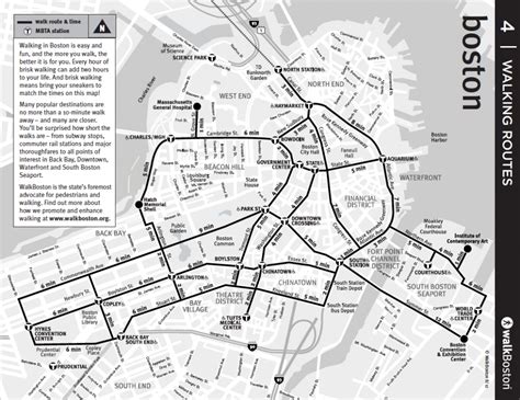 Boston: City Routes and Downtown Map – WalkBoston is now WalkMassachusetts