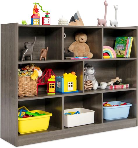 Kids Toy Storage And Bookshelf Organizer Toddler Baby Library Display