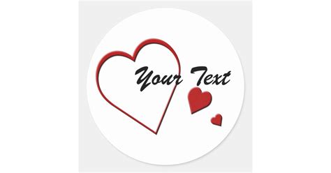 Heart Template Sticker Zazzle