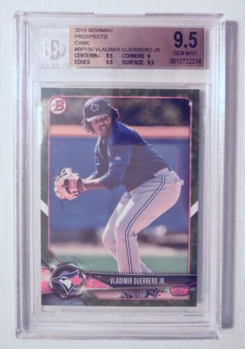 Vladimir Guerrero Jr Bowman Prospects Camo Rc Bgs Mlb Blue