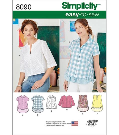 Simplicity Patterns Us8090h5 Tops Vest Jkts Coats 6 8 10 12 14 Simplicity Sewing