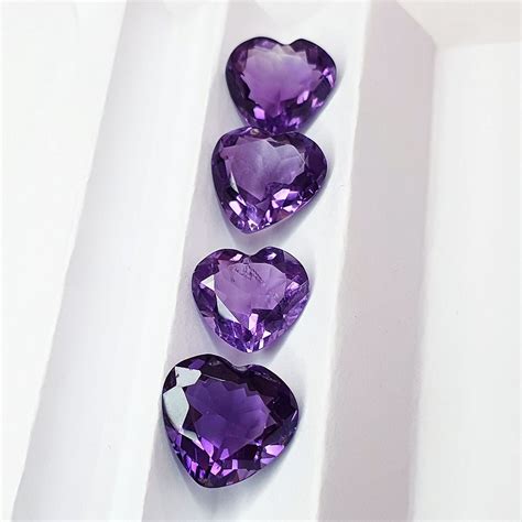 Ametista Pedra lapidada coração Natural Qualidade extra AAA Amethyst