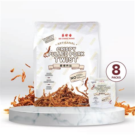 Crispy Pulled Pork Twist 200g Bee Cheng Hiang Asia S Famous Bakkwa