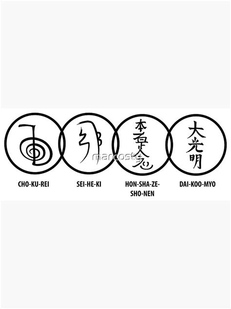 Reiki Symbols Poster For Sale By Marcosty Redbubble