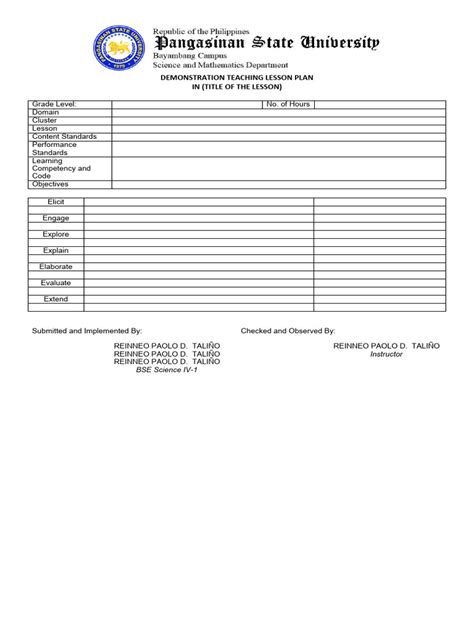 Template For 7e Lp Pdf