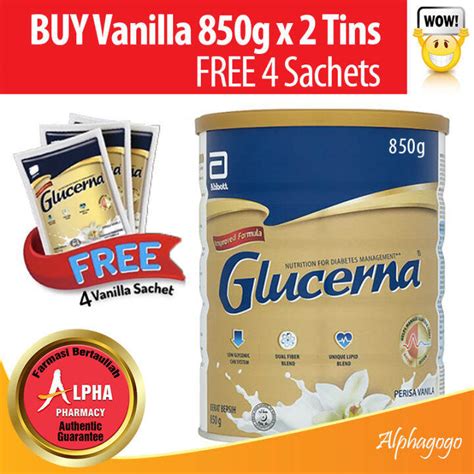 Glucerna Triple Care Vanilla Wheat Chocolate G Lazada