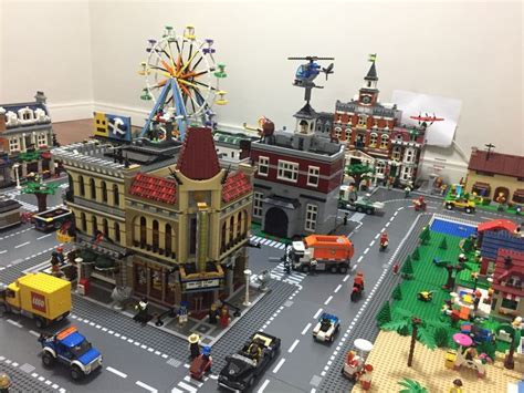 A Toy Town With Cars Trucks And Buildings