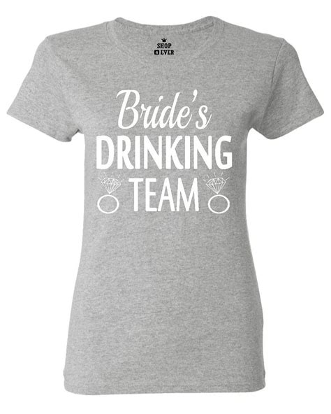 Brides Drinking Team Womens T Shirt Bachelor Party Funny Wedding