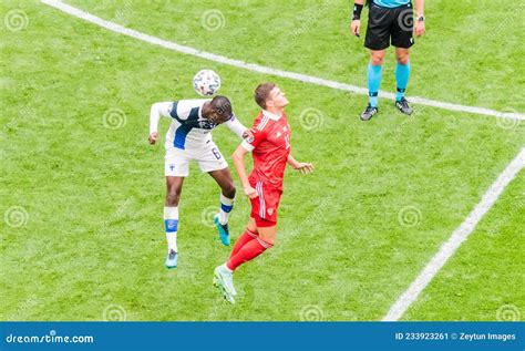 Finland National Football Team Midfielder Glen Kamara Against Russia