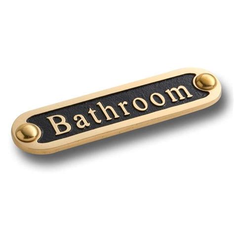 Unique Handmade Bathroom Brass Metal Wall Sign Etsy Metal Wall Sign Traditional Style