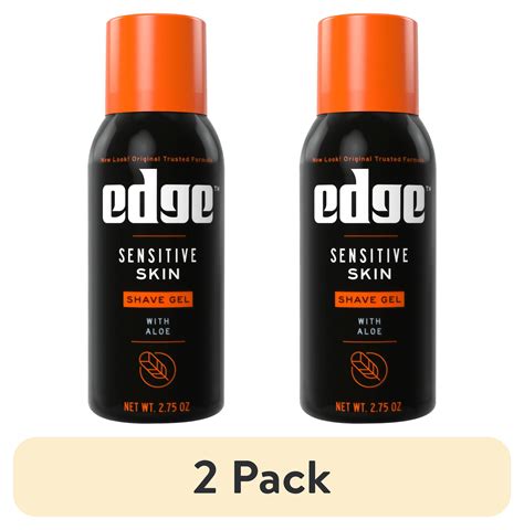 2 Pack Edge Sensitive Skin Shave Gel For Men With Aloe 2 75 Oz